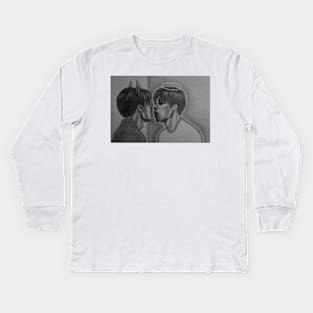 Opposites Reflected Kids Long Sleeve T-Shirt